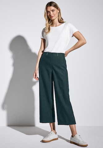 STREET ONE Wide Leg Hose in Grün