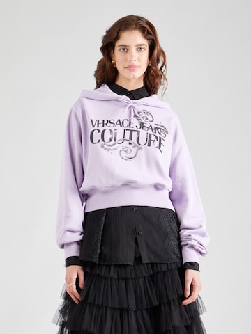 Sweat-shirt Versace Jeans Couture en violet : devant