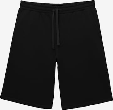 Pull&Bear Wide Leg Housut värissä musta: etupuoli