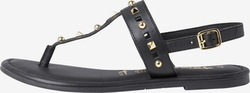 TAMARIS T-Bar Sandals in Black