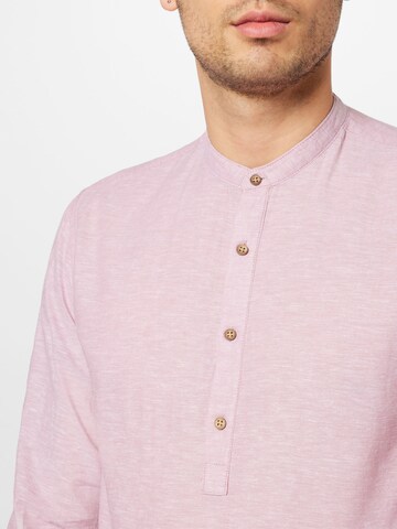 JACK & JONES Slim Fit Hemd 'Summer' in Pink