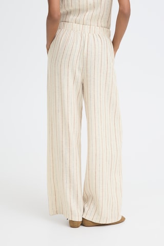 ICHI Wide Leg Bukser i beige