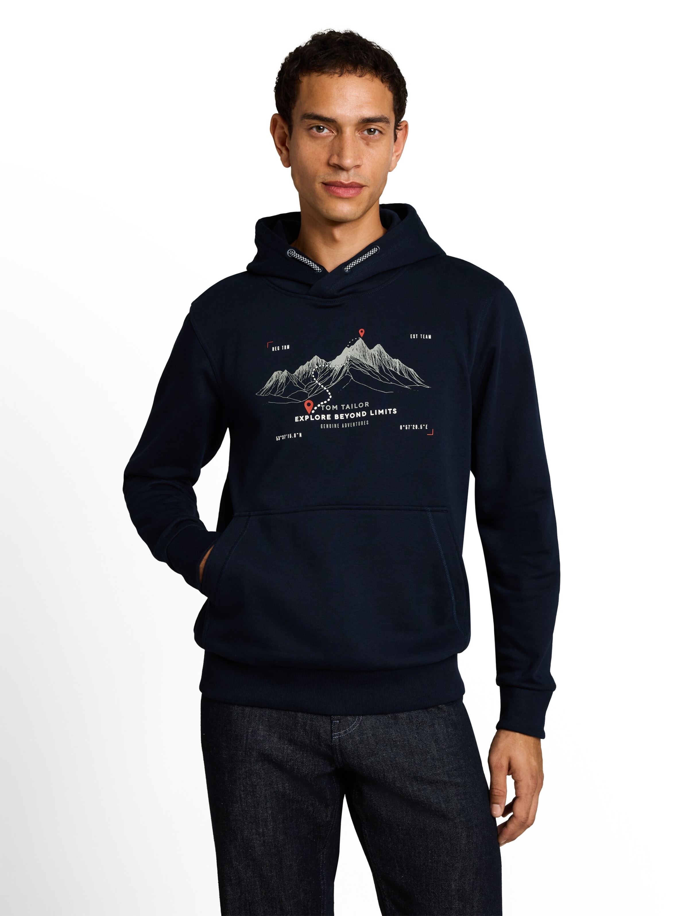 TOM TAILOR Sweatshirt in Blauw: voorkant