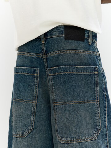 Pull&Bear Baggy Džínsy - Modrá