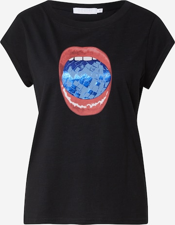 Coster Copenhagen Shirt 'Disco Lips' in Black: front