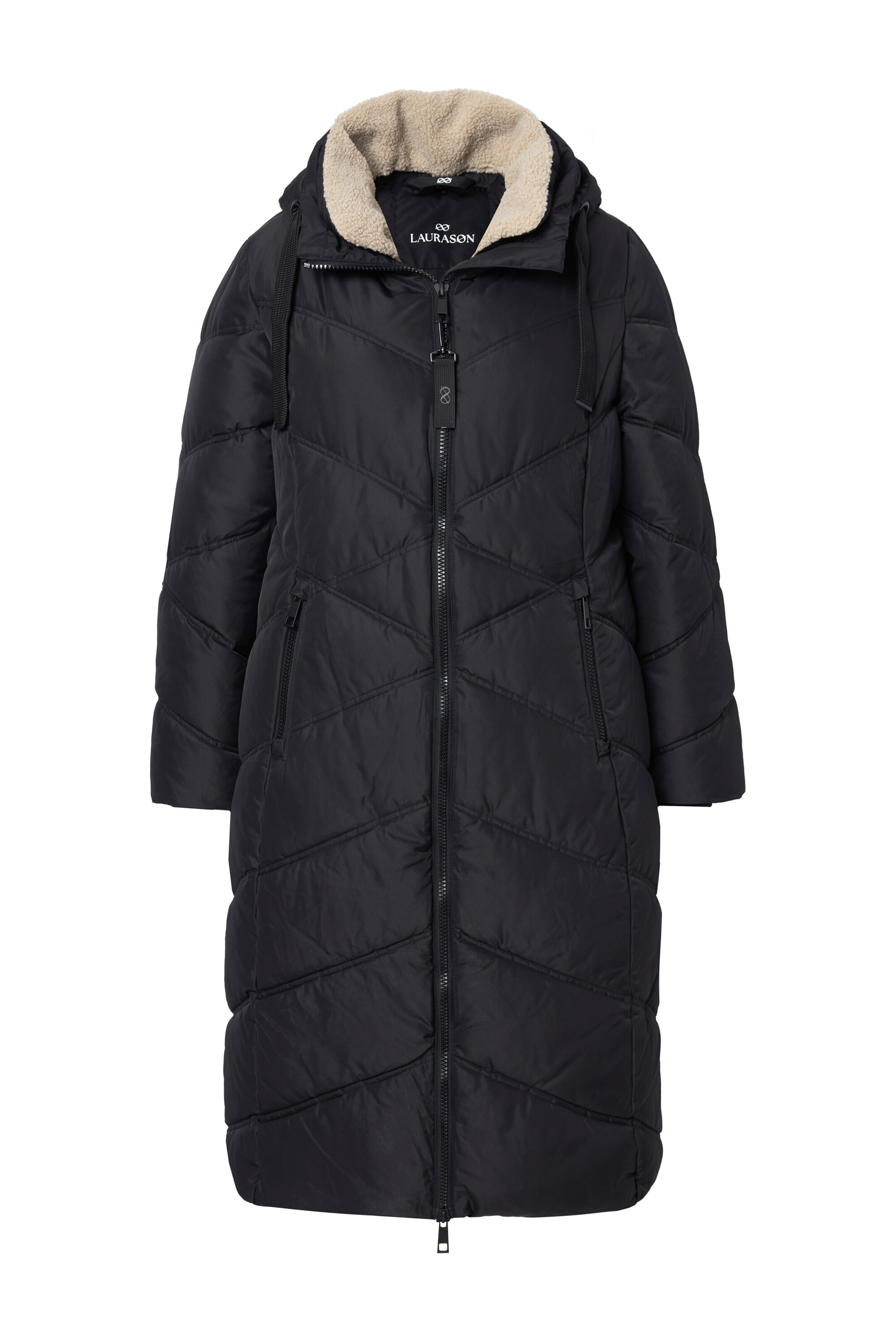 LAURASØN Funktionsmantel in Schwarz: Vorderseite