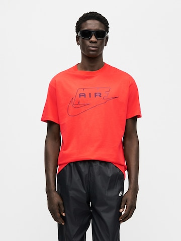 Nike Sportswear Koszulka 'AIR' w kolorze czerwony: przód
