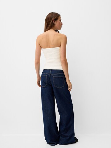 Bershka Broderad topp i beige
