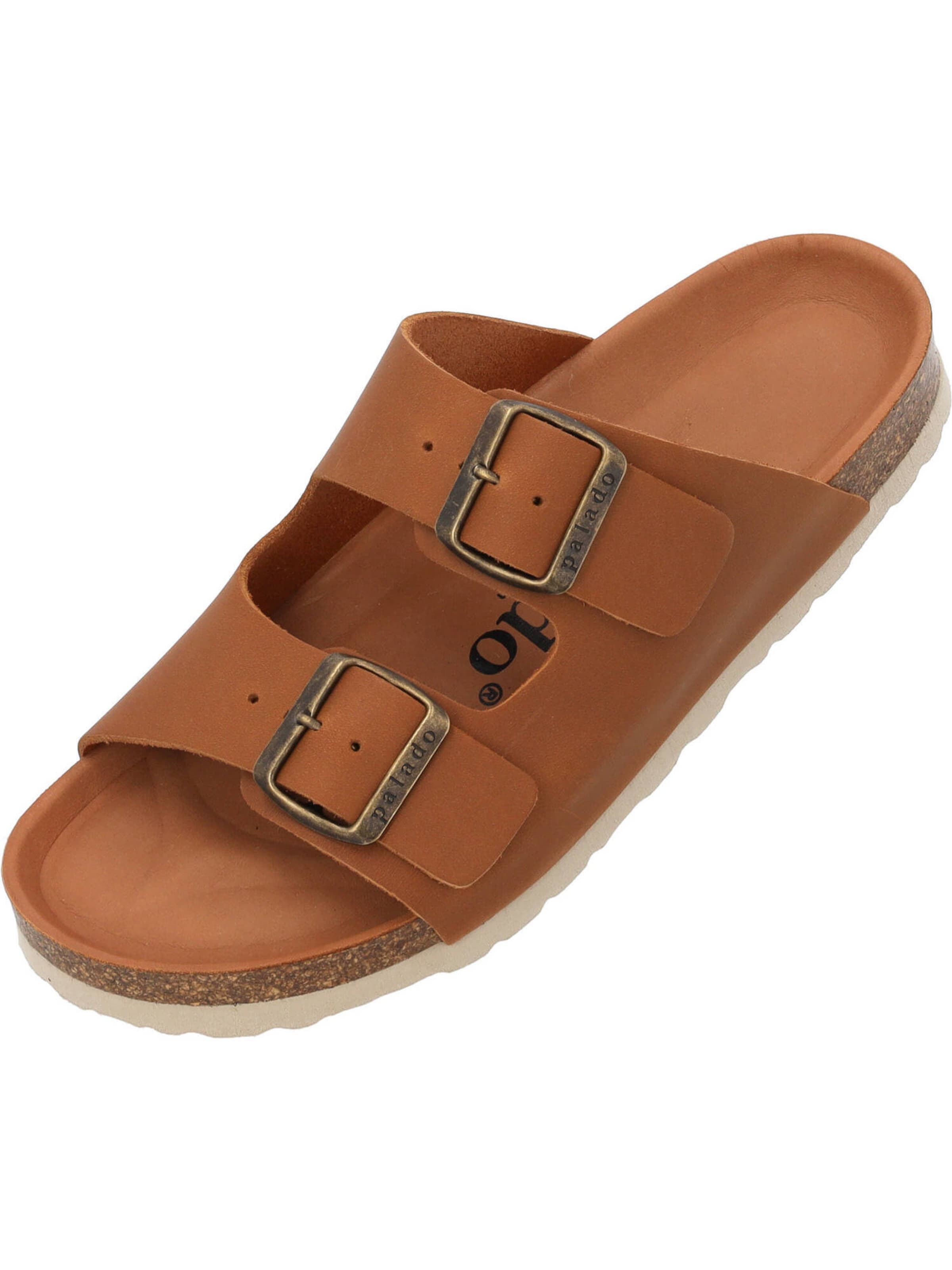 Palado Pantofle 'Korfu' – hnědá: přední strana