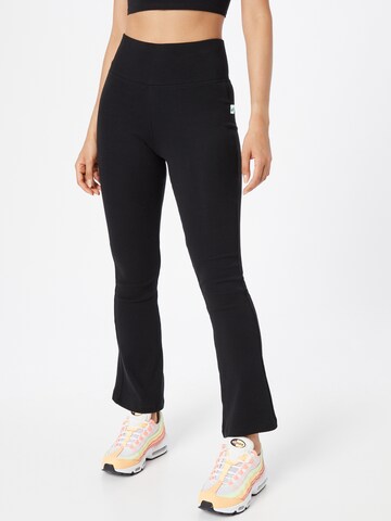 Urban Classics Bootcut Leggings in Zwart: voorkant