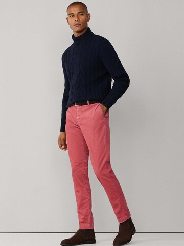 Coupe slim Pantalon chino 'Kensington' Hackett London en rose
