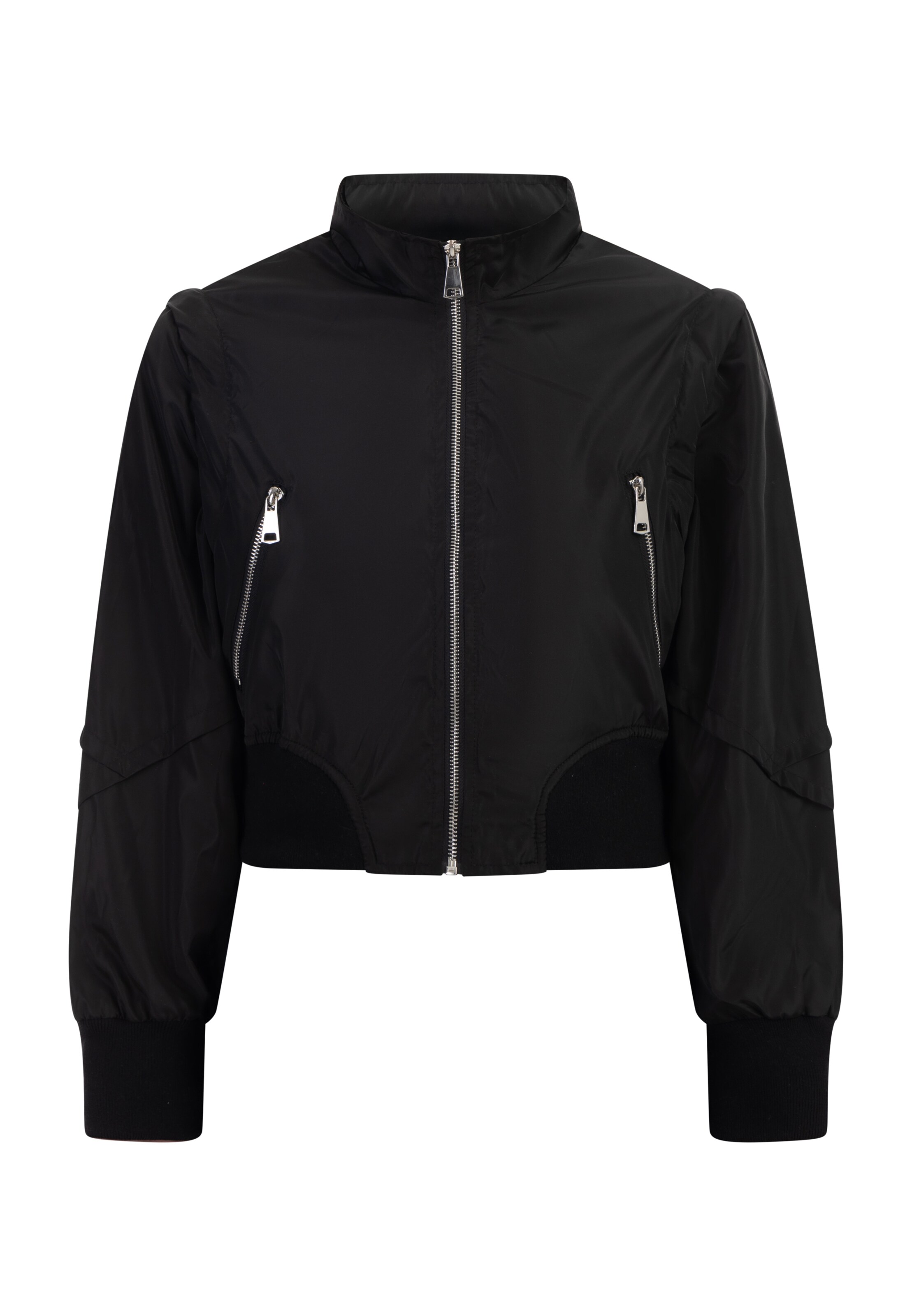 MYMO Φθινοπωρινό και ανοιξιάτικο μπουφάν σε μαύρο: μπροστά