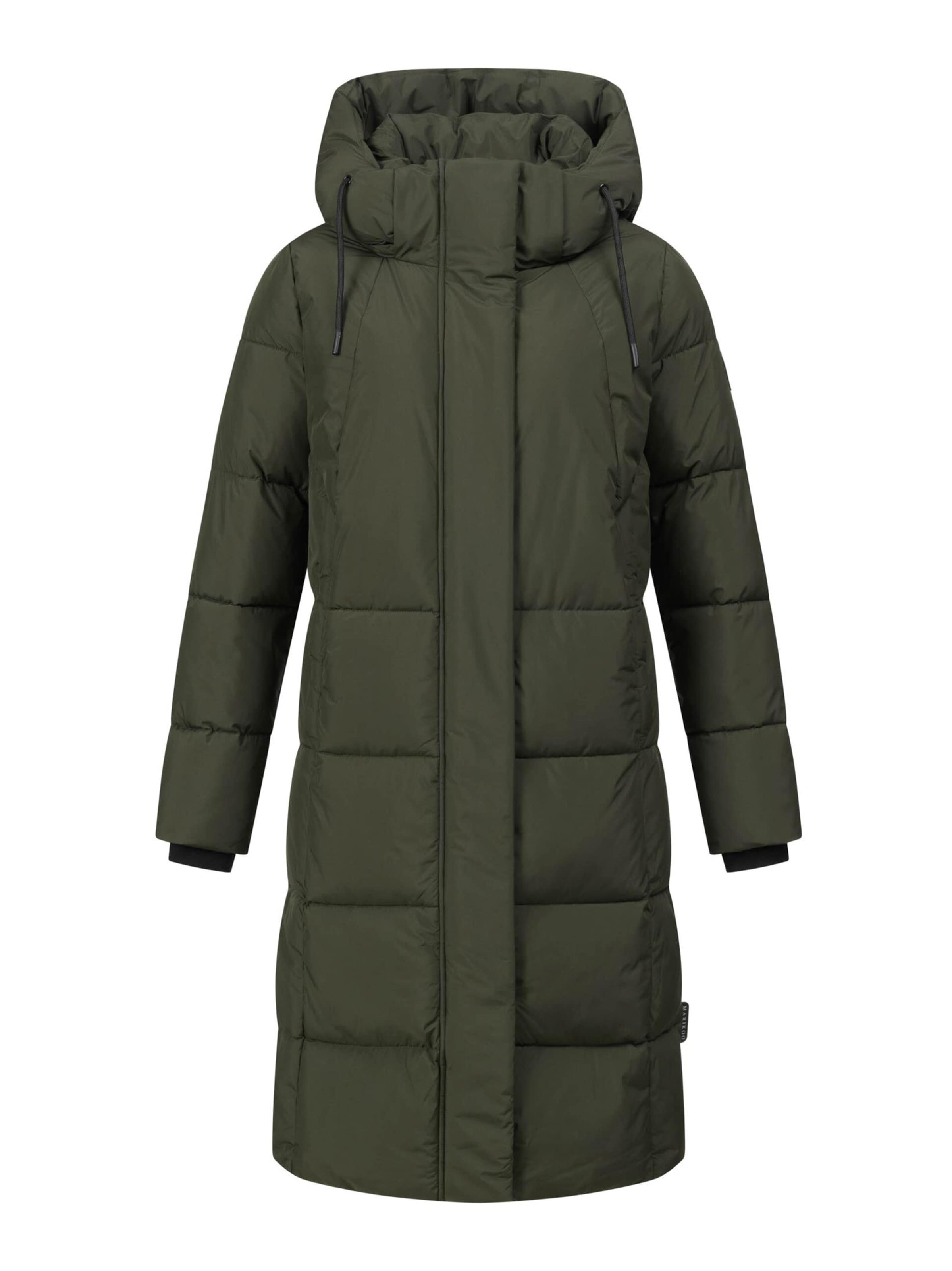 MARIKOO Winter Coat 'Tabiaa' in Green: front