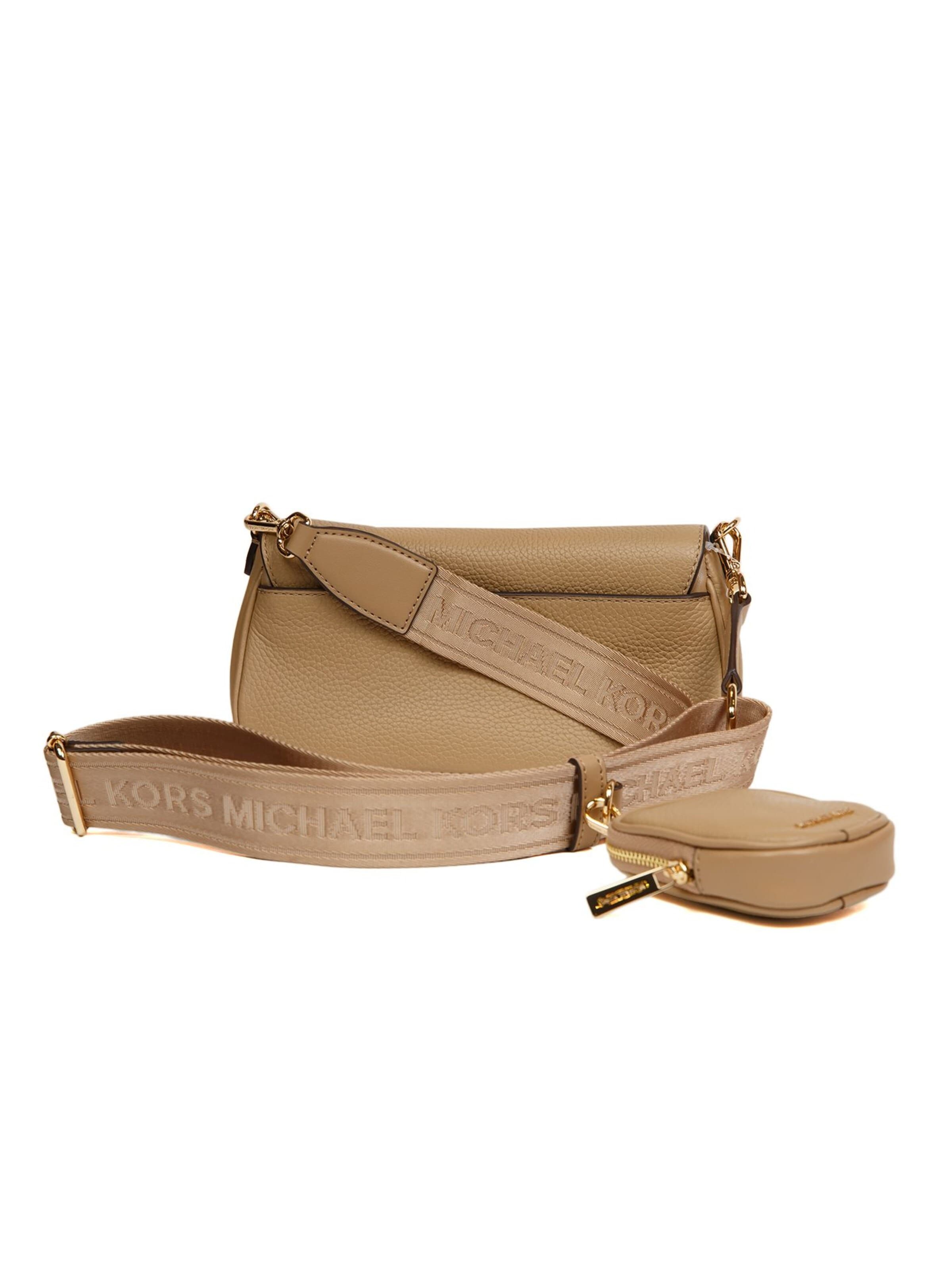 Michael Kors - Bolso de hombro 'Jet Set Travel Small Flap Crossbody With Tech Attachment' en beige