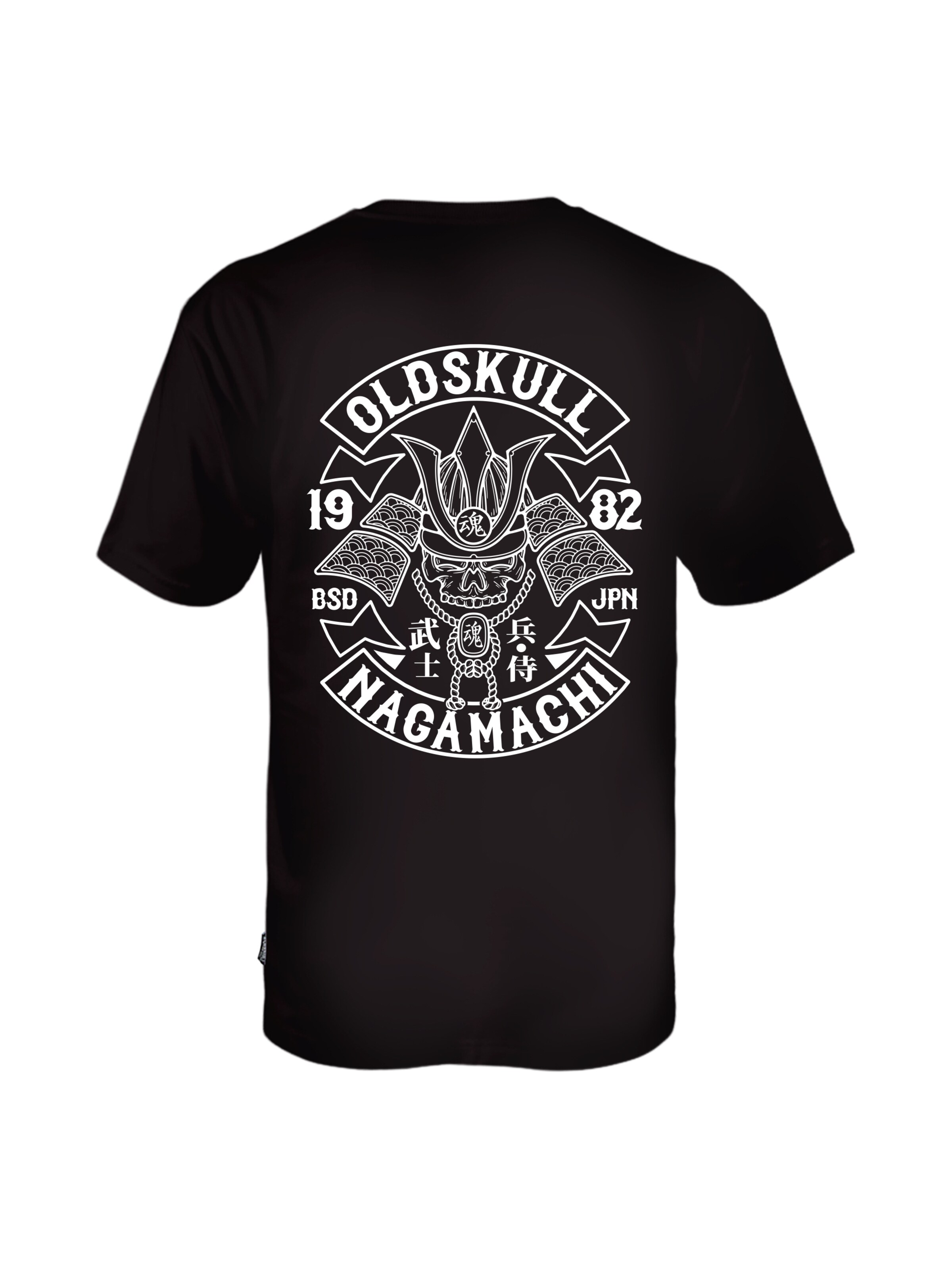 Oldskull Shirt 'Rtrip Nagamurai' in Black / White, Item view