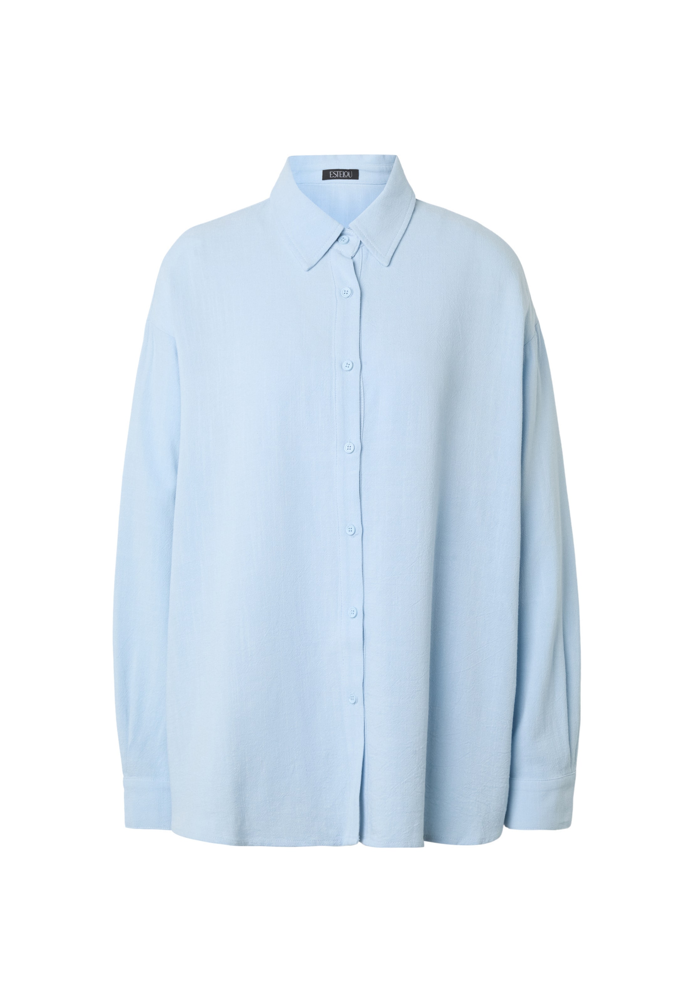 Estelou Bluse in Blau: Vorderseite