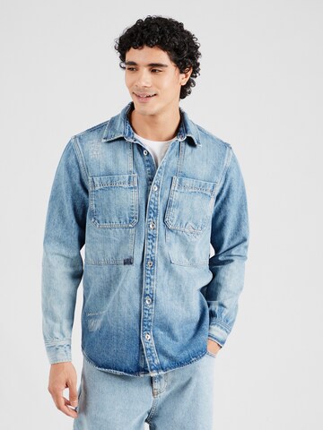 SCOTCH & SODA - Ajuste regular Camisa 'JOE JONAS X SCOTCH SODA' en azul: frente