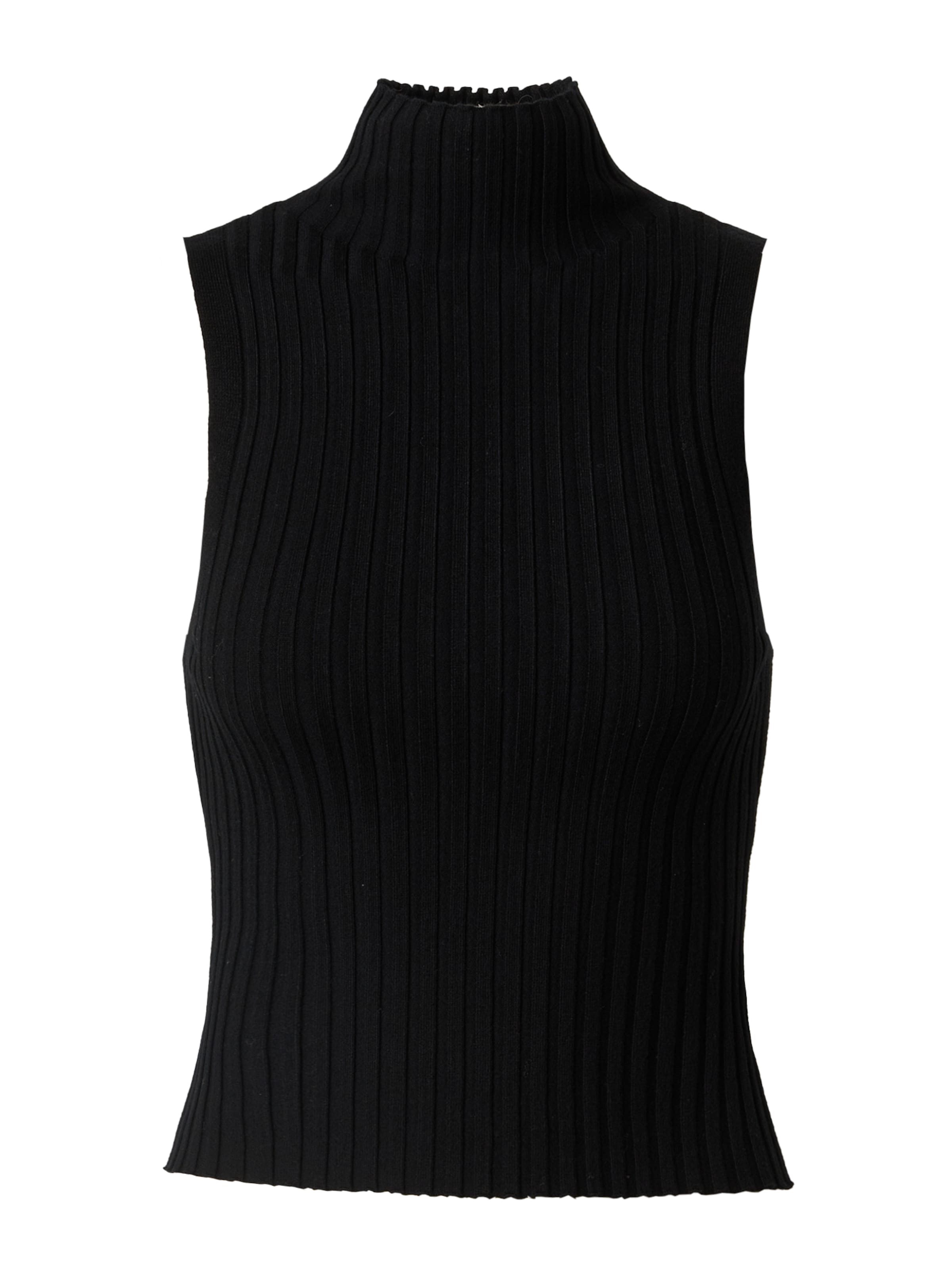 LENI KLUM x ABOUT YOU - Top de malha 'Daphne' em preto: frente