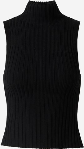 LENI KLUM x ABOUT YOU Knitted Top 'Daphne' in Black: front