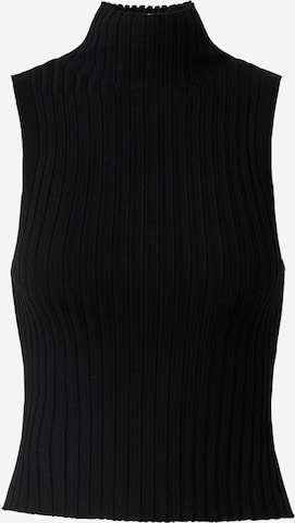 LENI KLUM x ABOUT YOU Knitted Top 'Daphne' in Black: front