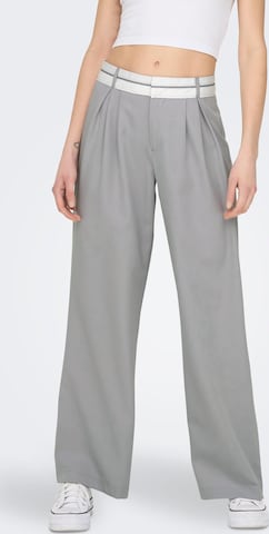 ONLY Loose fit Pleat-front trousers 'MALIKA' in Grey