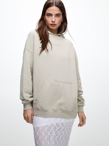 Sweat-shirt Pull&Bear en vert : devant