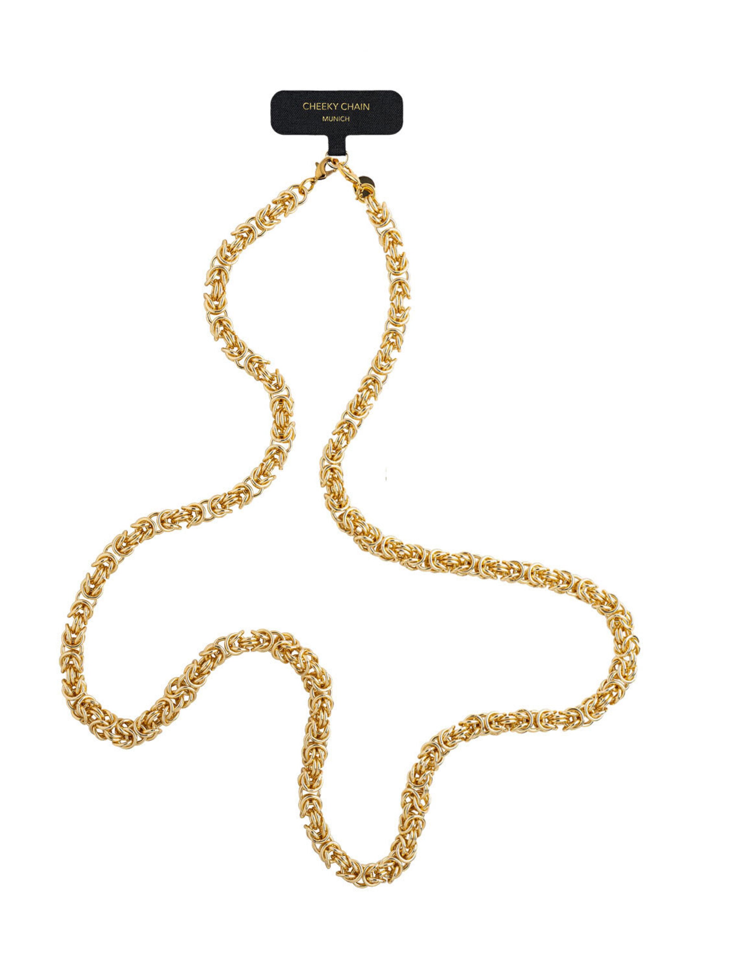 Cheeky Chain Munich Handykette 'Elizabeth' in Gold: Vorderseite