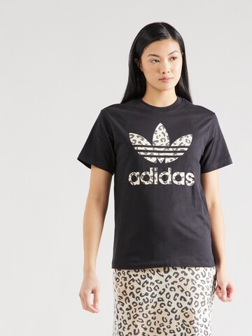 T-shirt 'Trefoil' ADIDAS ORIGINALS en noir : devant