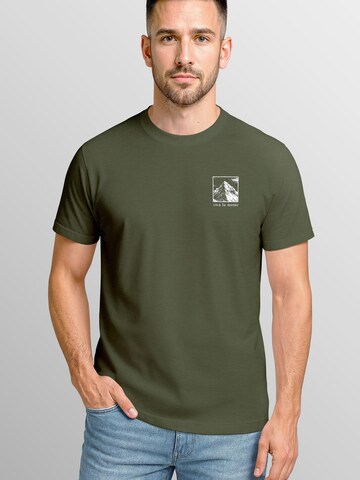 Neverless Shirt 'viva la monte' in Green