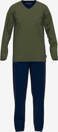 TOM TAILOR Pyjama long en bleu marine / vert, Vue avec produit
