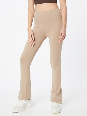 évasé Leggings Urban Classics en beige : devant