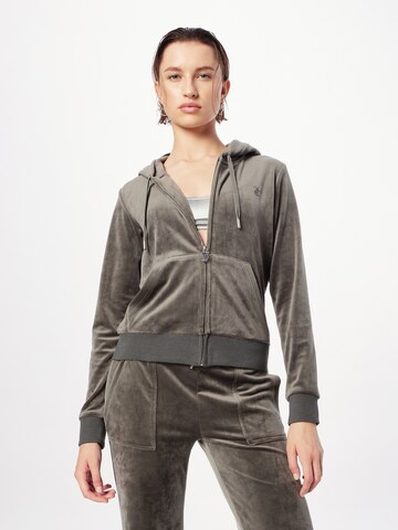 Juicy Couture Zip-Up Hoodie in Grey: front