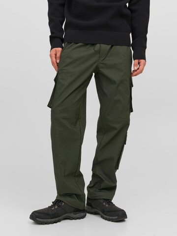 JACK & JONES Regular Cargobroek 'Bill Virgo' in Grijs: voorkant