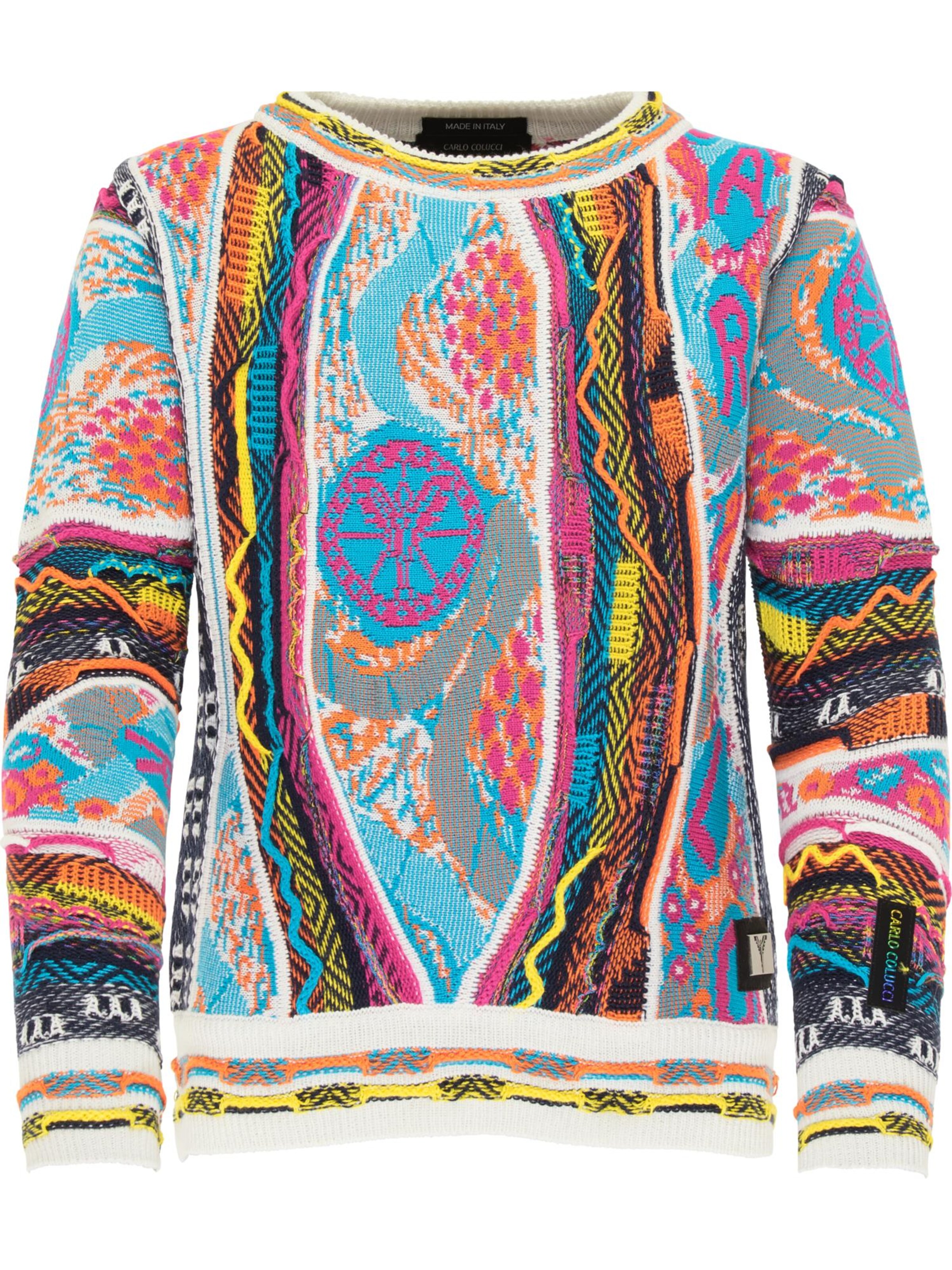 Pull-over ' Coceano ' Carlo Colucci en mélange de couleurs : devant