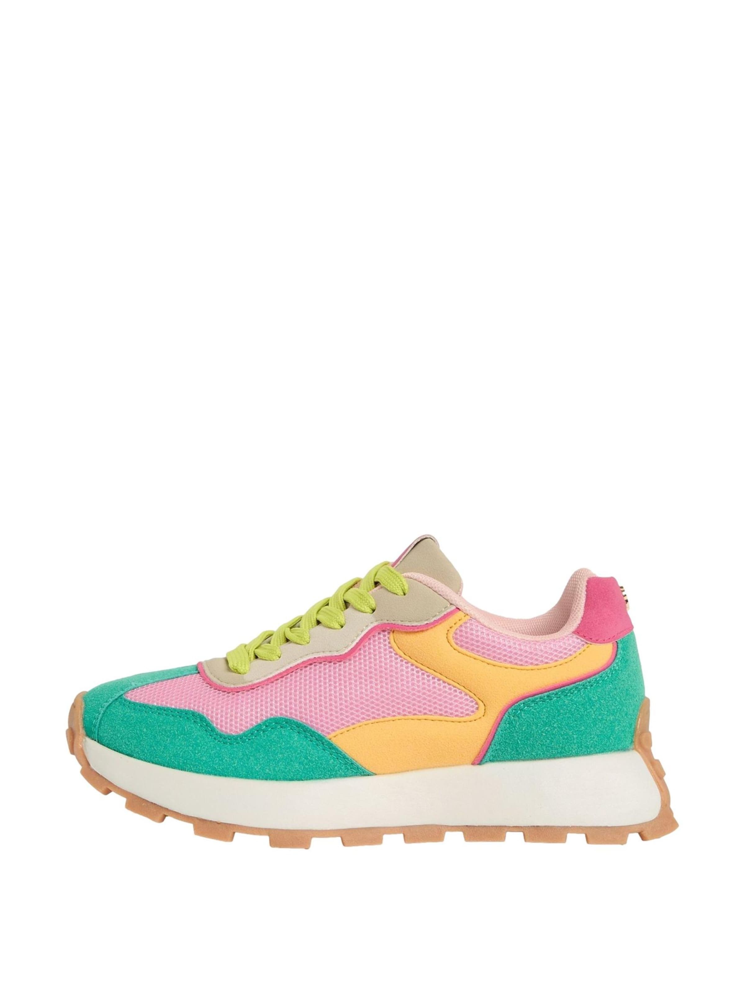 love & roses Sneaker in goldgelb / grün / pink / rosa, Produktansicht