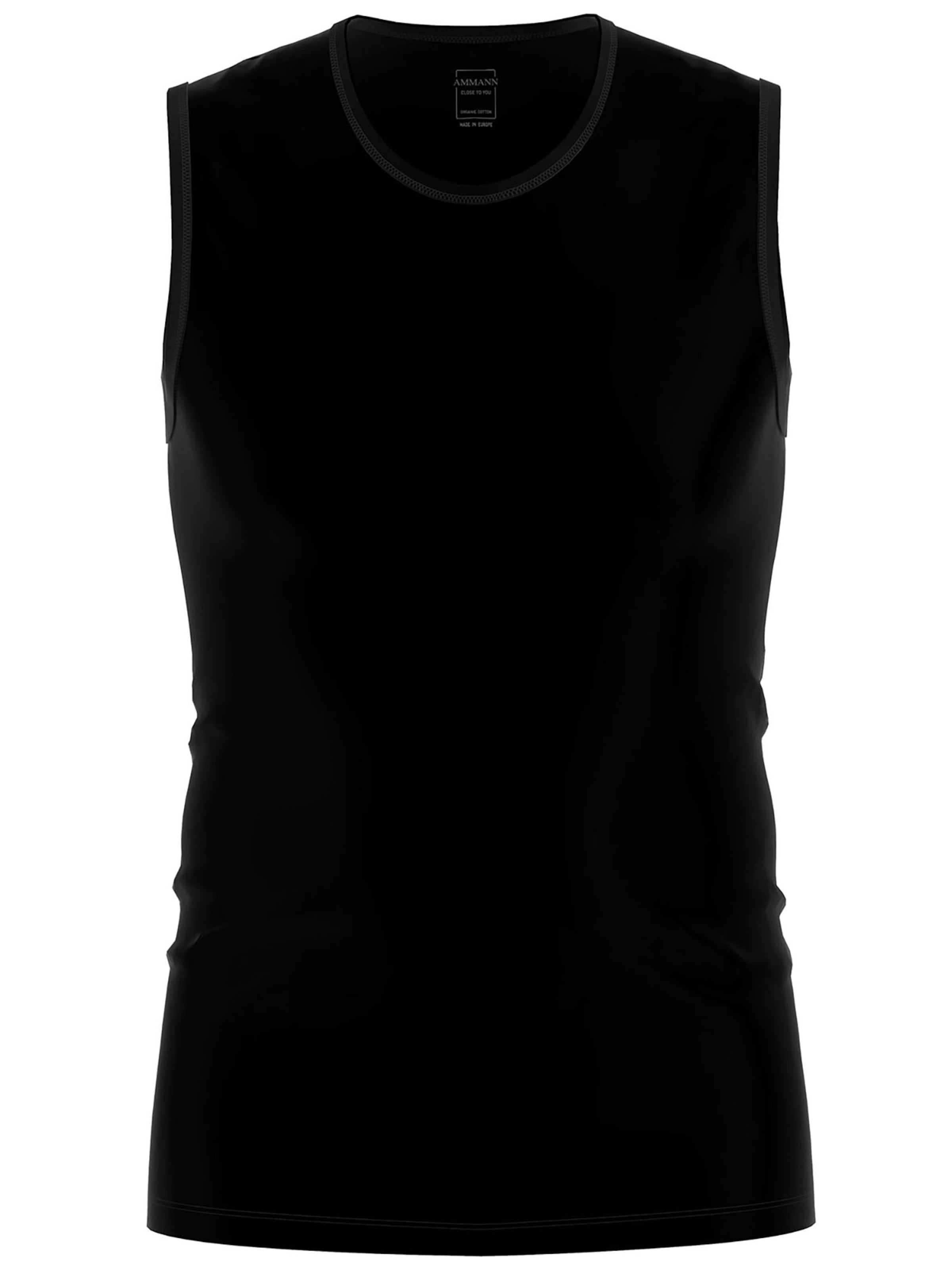 Ammann Undershirt 'Day Modern / Close to you' in Black: front