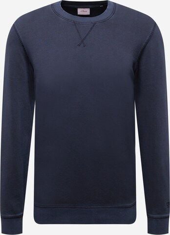 s.Oliver Sweatshirt in Blauw: voorkant