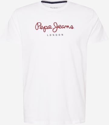 Pepe Jeans Тениска 'Eggo' в бяло: отпред