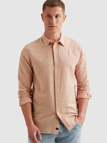 Regular fit Camicia 'Cotton/linen shirt with embroidered logo' di PME Legend in rosa