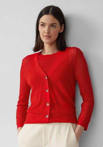 s.Oliver Knit cardigan in Red: front