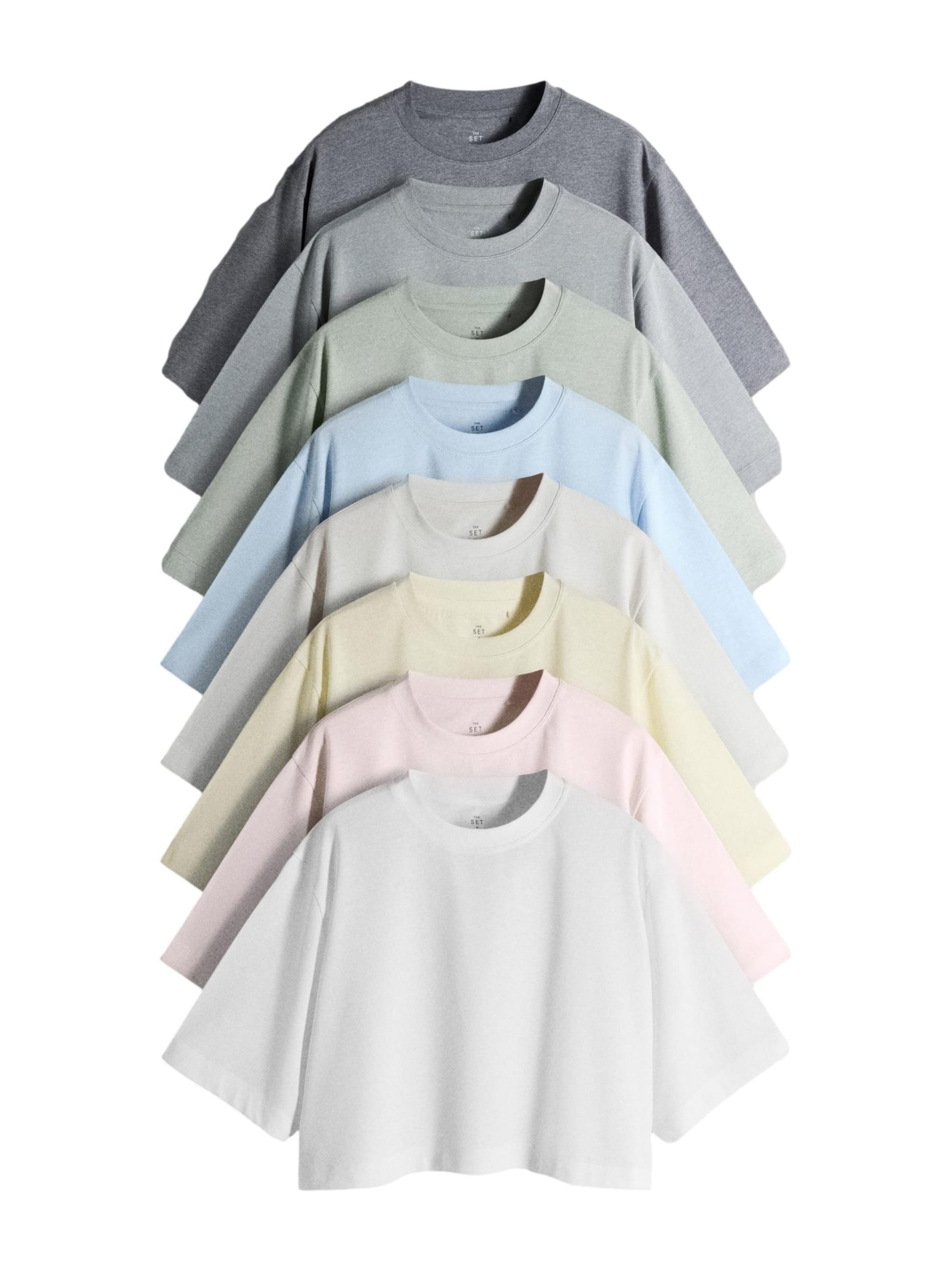 The Set T-Shirt 'Essential' in Beige: Vorderseite