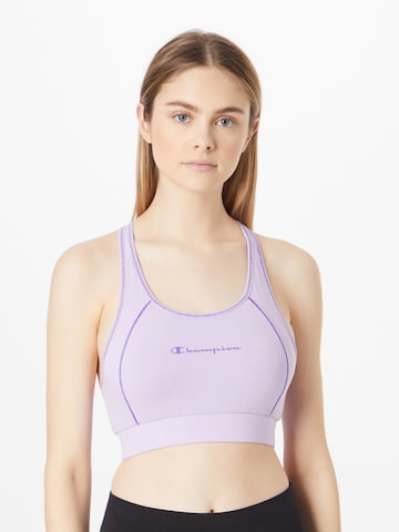 Champion Authentic Athletic Apparel Bralette Sports Bra in Purple: front