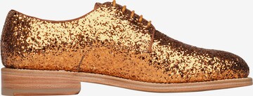 Henry Stevens Lace-Up Shoes 'Ella PD' in Gold