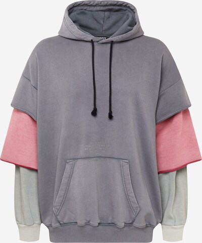 DIESEL Sweat-shirt 'S-GRUBBER' en gris / menthe / rose, Vue avec produit