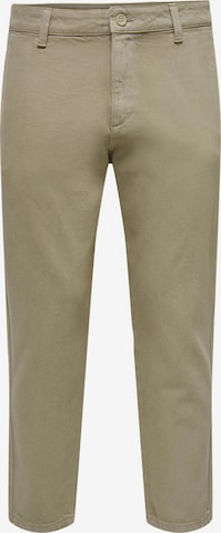 Pantalon chino 'AVI' Only & Sons en gris : devant