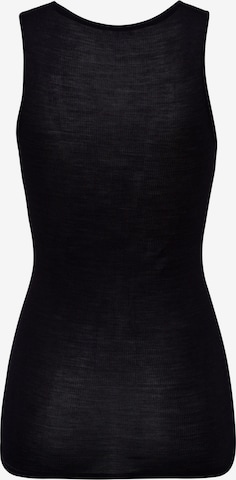 Hanro Top ' Woolen Lace ' in Black: front