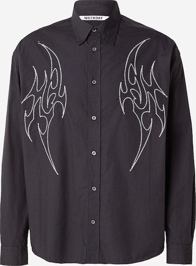 Marškiniai iš WEEKDAY, spalva – juoda / balta, Prekių apžvalga