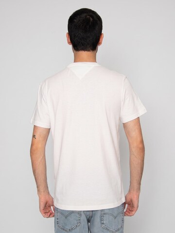 TOMMY HILFIGER Shirt 'TJM SLIM SIGN CHEST SS TEE EXT ANCIENT WHITE' in White