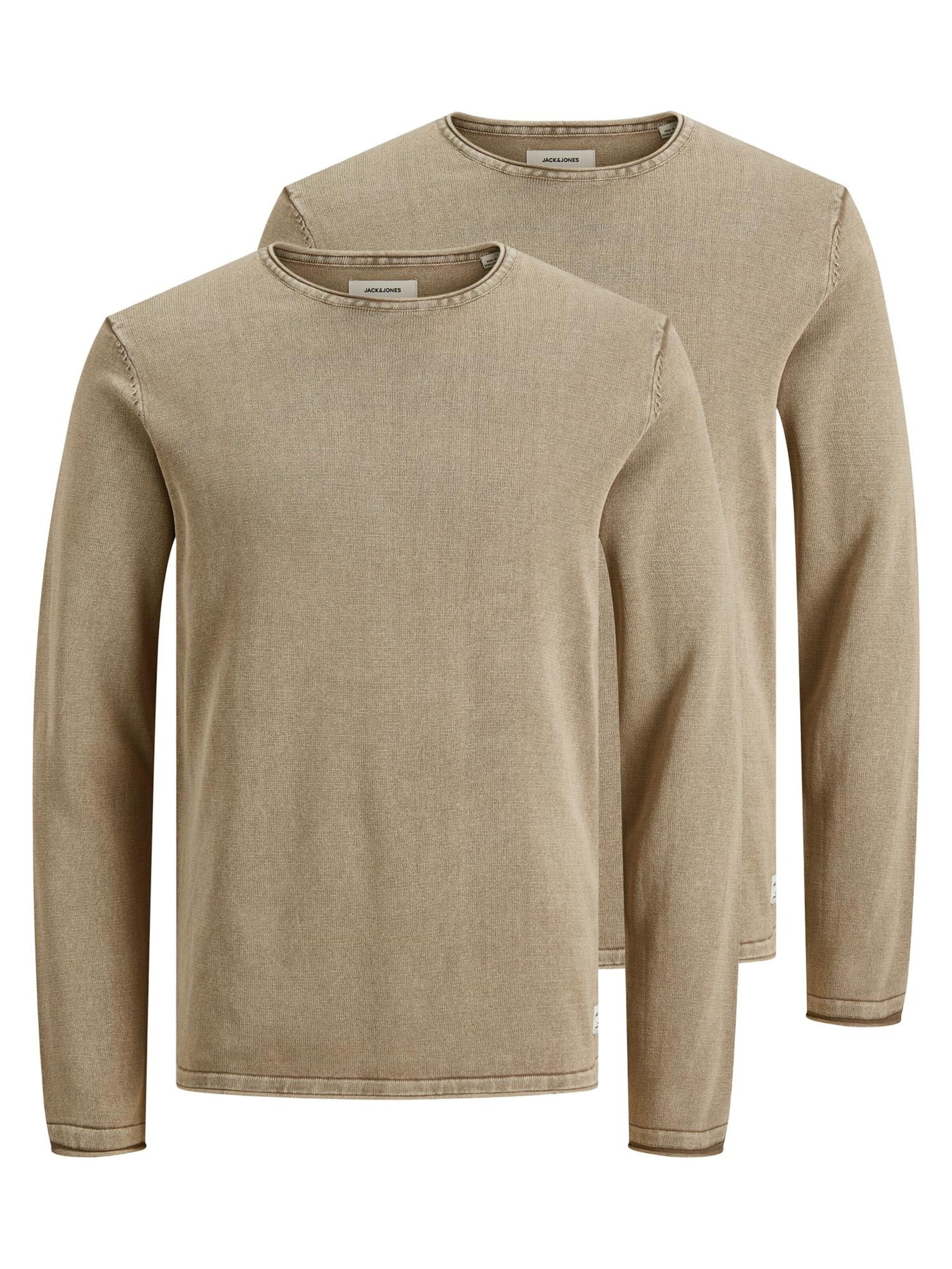 JACK & JONES Sweater 'Leo' in Brown: front
