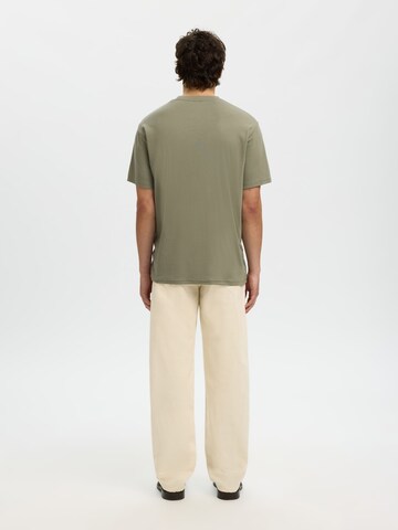 T-Shirt 'SLHSpencer' SELECTED en vert